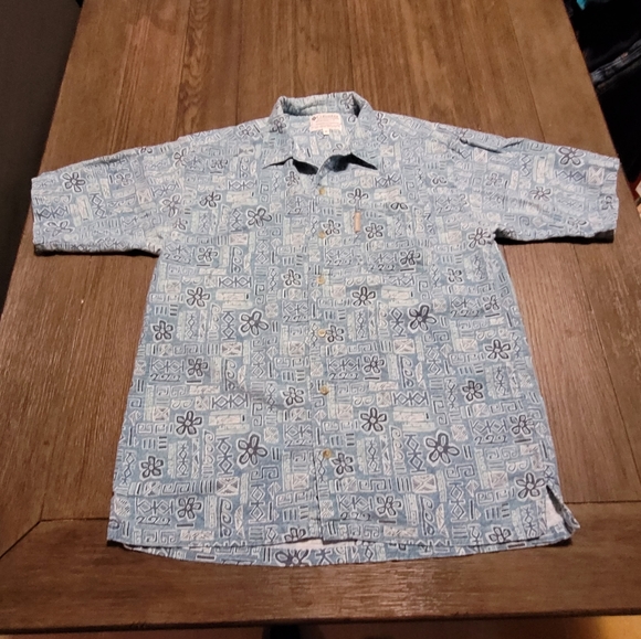 Columbia Button Up Shirt Men's Size M Hieroglyphic Style - Picture 1 of 9